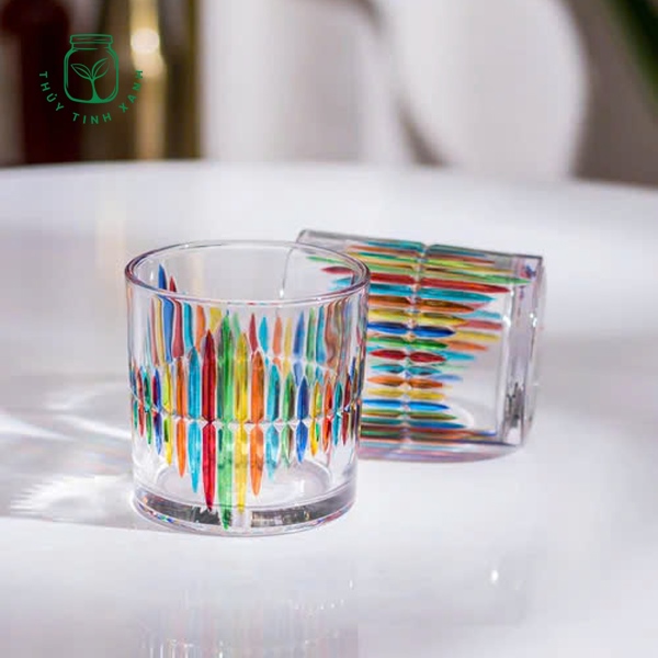 Ly Rainbow Stripe Glass