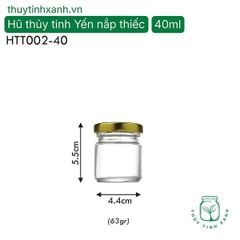Hũ thủy tinh yến nắp thiếc