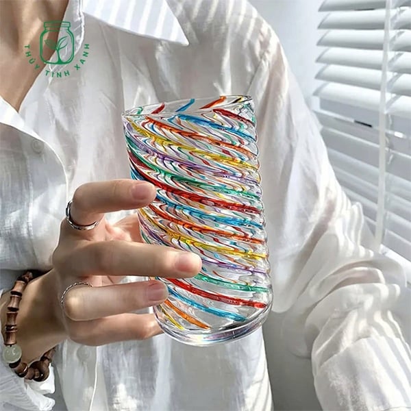 Ly Spiral Rainbow Glass