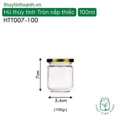 Hũ thủy tinh tròn nắp thiếc