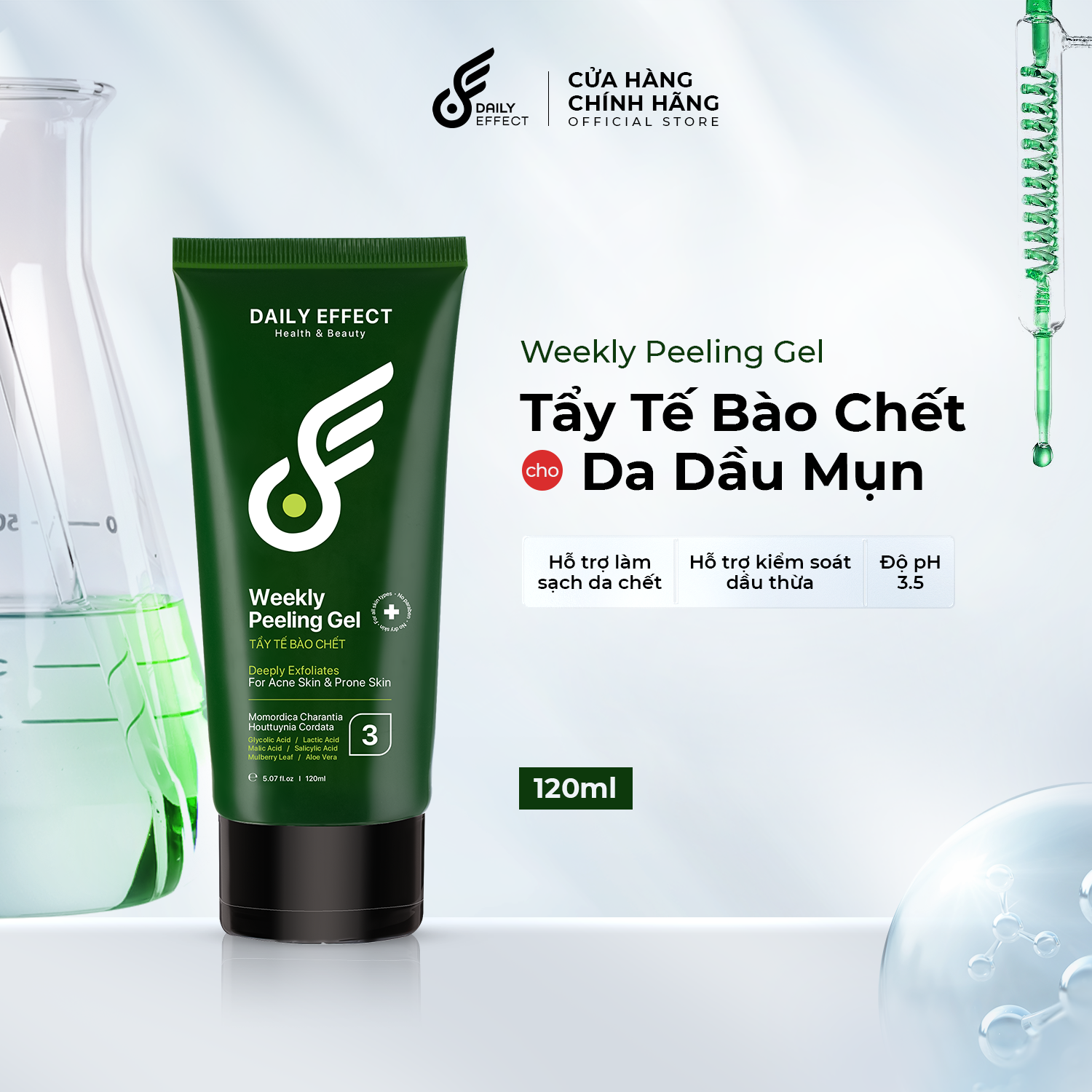  [GIẢI PHÁP CHO LÀN DA DẦU MỤN] WEEKLY PEELING GEL - Tẩy Tế Bào Chết Dạng Gel 120ml 