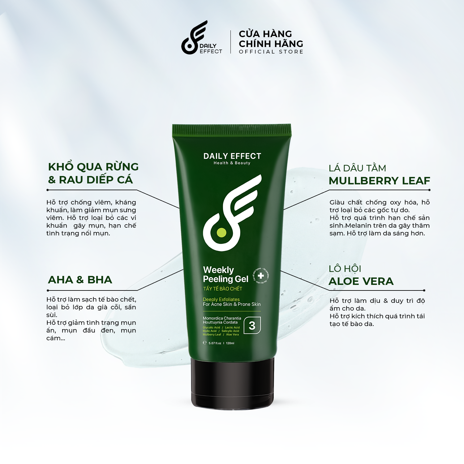  [GIẢI PHÁP CHO LÀN DA DẦU MỤN] WEEKLY PEELING GEL - Tẩy Tế Bào Chết Dạng Gel 120ml 