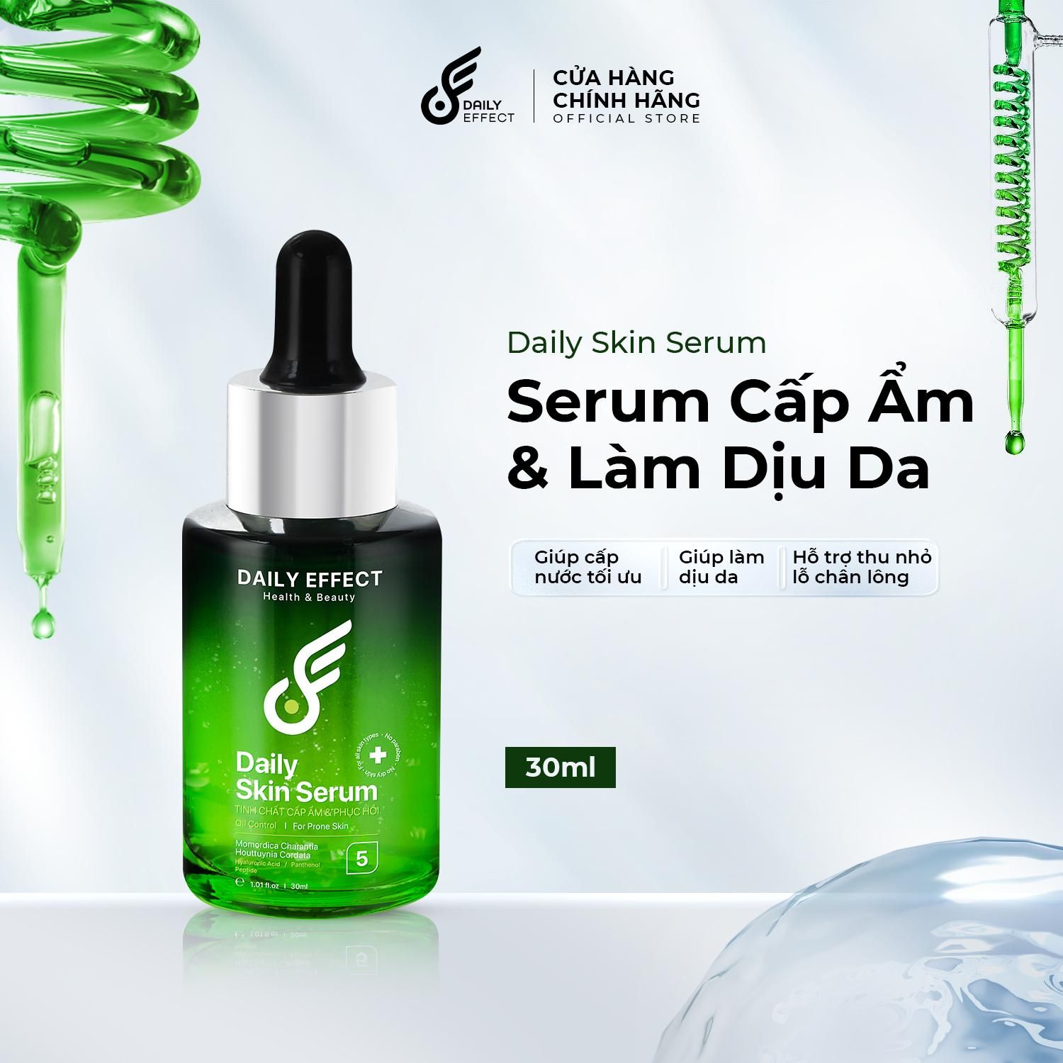  Serum HA-B5 Chiết Xuất Khổ Qua Rừng Diếp Cá DAILY EFFECT Dưỡng Ẩm & Phục Hồi Da Căng Mịn 30ml 