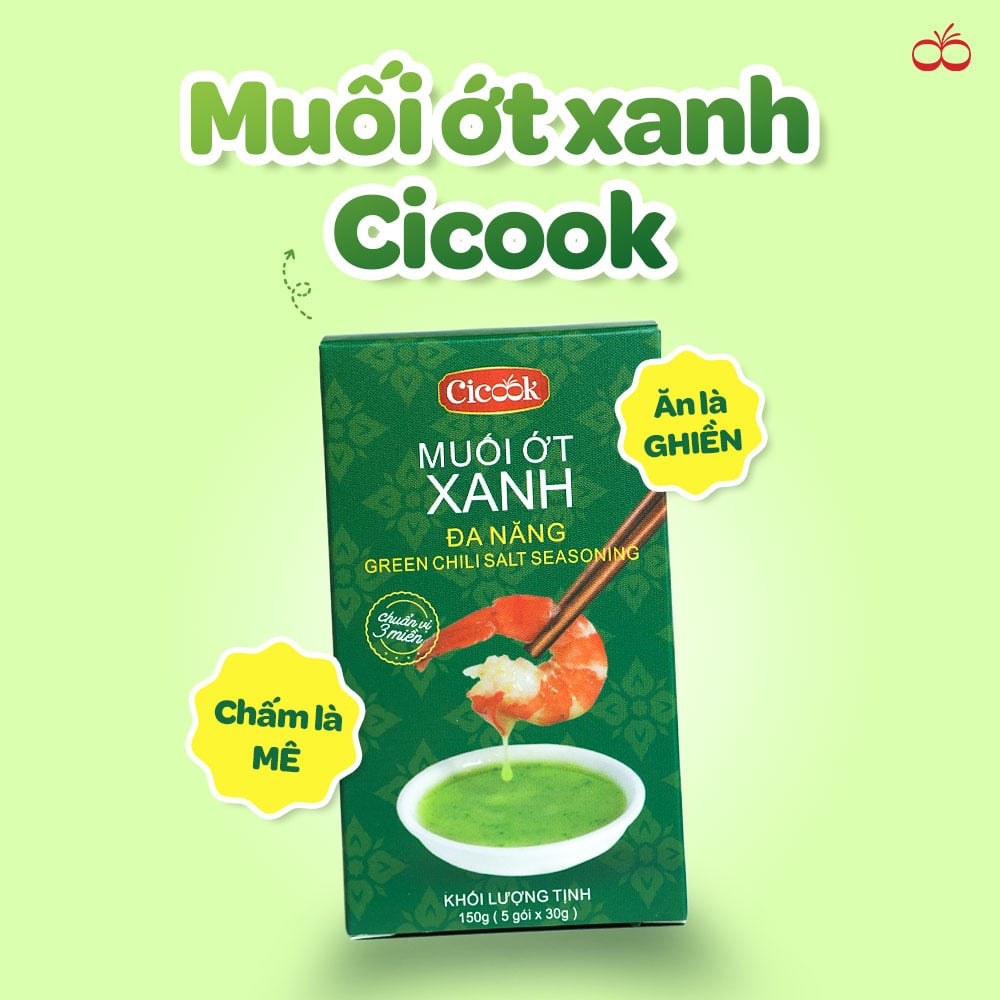 muối ớt xanh đa năng Cicook