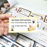  [CẮT BẾ SẴN] SET 30 NHÃN VỞ HỌC SINH IN THEO YÊU CẦU KHỔ A3 