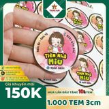  [CẮT BẾ SẴN] COMBO 1000TEM DÁN 3cm 