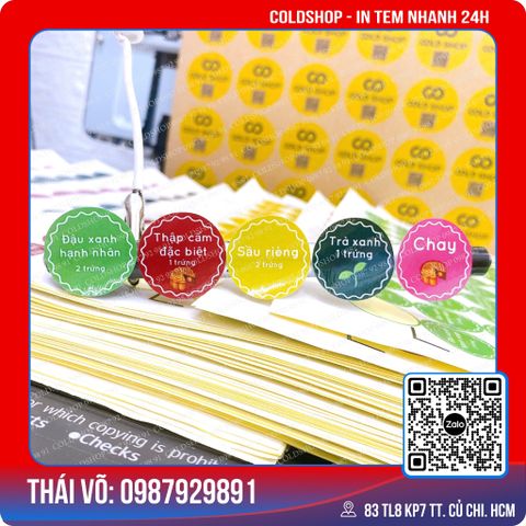  100 TEM DÁN - DECAL GIẤY BẾ SẴN NHÂN BÁNH TRUNG THU TỜ A3 