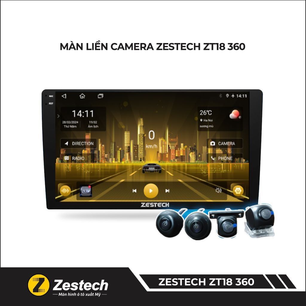 MÀN LIỀN CAMERA ZESTECH ZT18 360