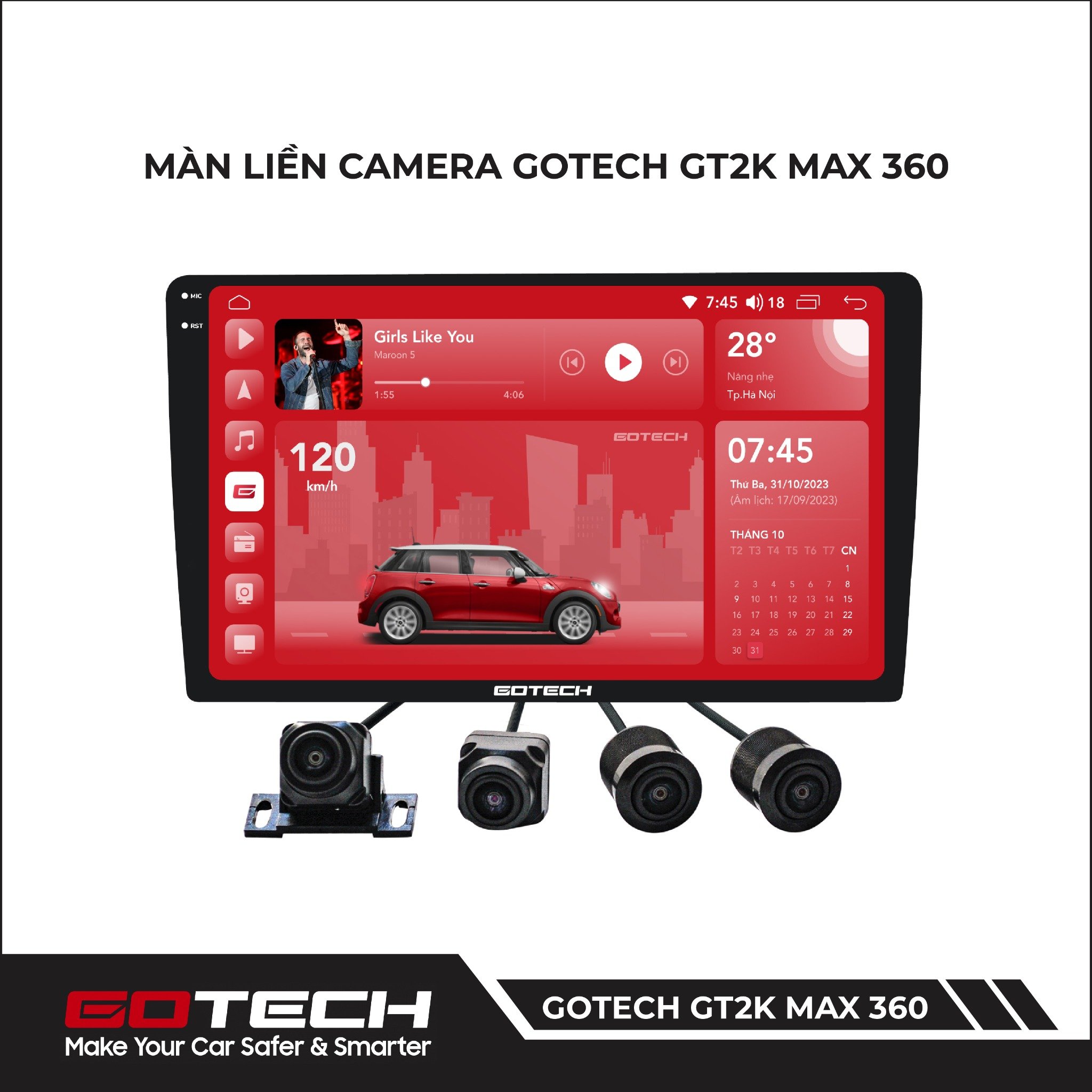 MÀN LIỀN CAMERA GOTECH GT2K MAX 360