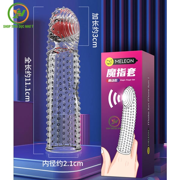 Bao cao su ngón tay có bi rung kích thích âm đạo