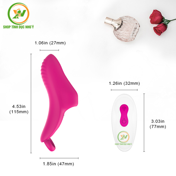 Bao cao su rung ngón tay massage điểm G điều khiển từ xa