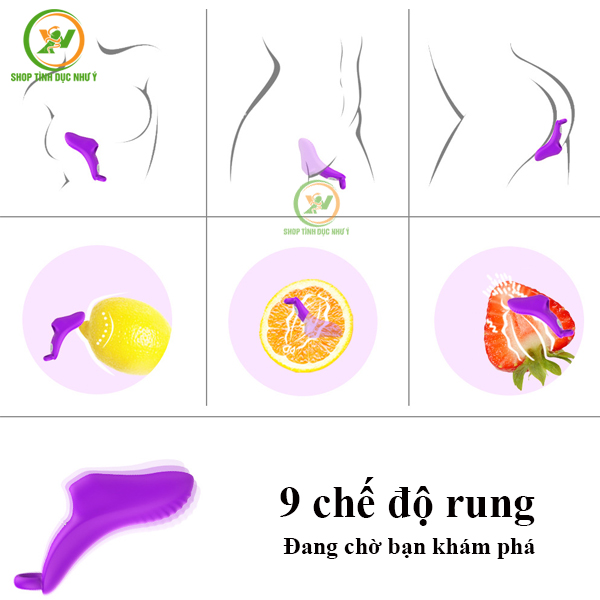 Bao cao su rung ngón tay massage điểm G điều khiển từ xa