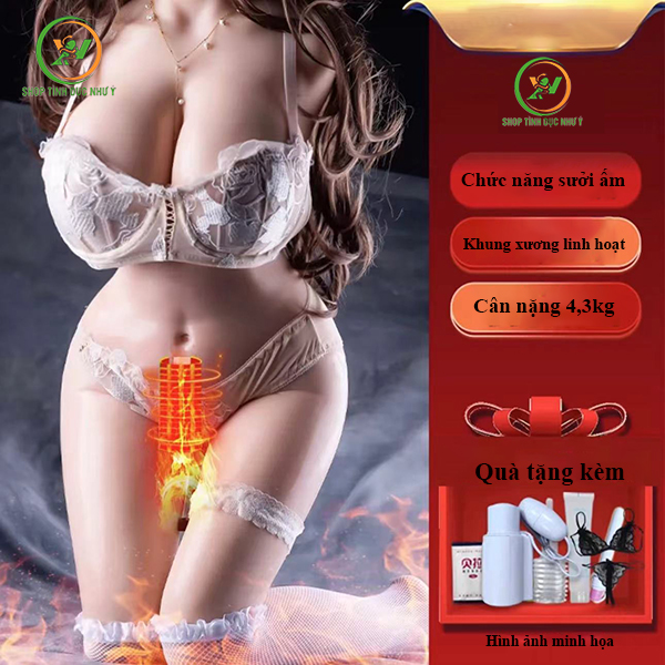 Búp bê tình dục bán thân có chân kèm chức năng sưởi ấm