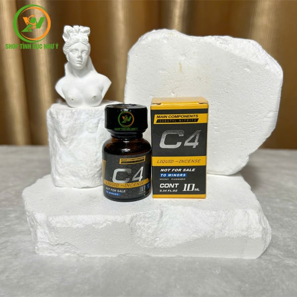 Chai thuốc hít Popper C4 vàng tăng kích thích khoái cảm 10ml