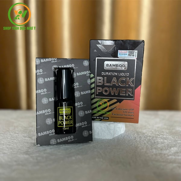 Chai xịt chống xuất tinh sớm Bamboo Delay Black Power USA