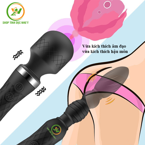 Chày rung 2 đầu chức năng kích thích âm đạo và hậu môn cực mạnh