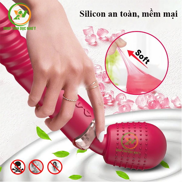 Chày rung 2 đầu chức năng rung thụt siêu mạnh kích thích điểm G