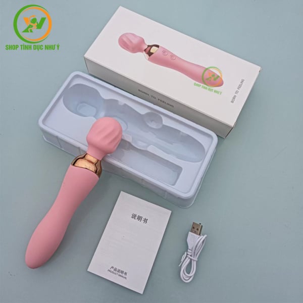 Chày rung 2 đầu rung 12 tần số giá rẻ massage những vùng nhạy cảm