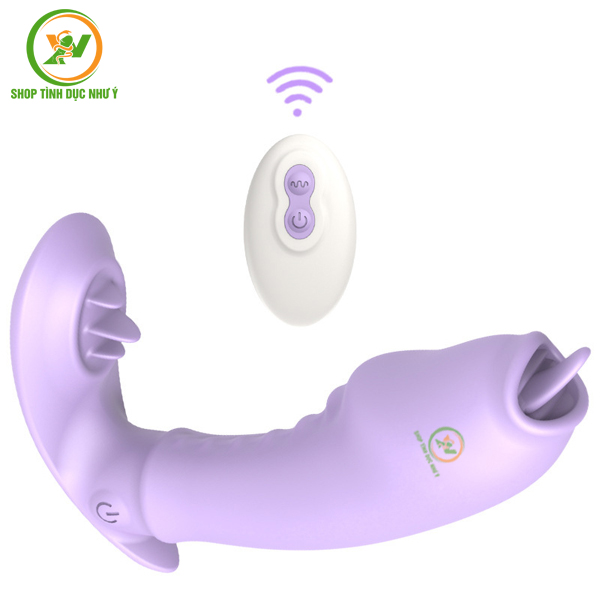 Chip rung 10 tần số đầu dương vật có lưỡi liếm điều khiển remote