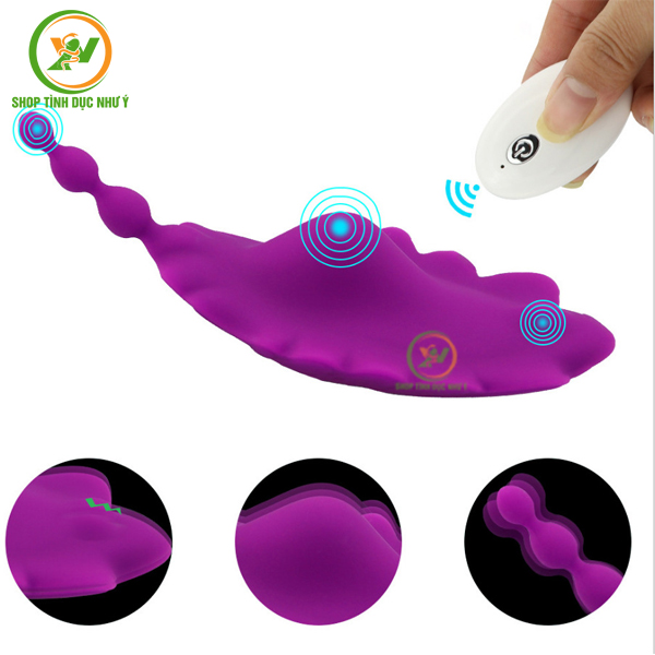 Chip rung cánh bướm nhỏ gọn kích thích âm đạo kèm điều khiển