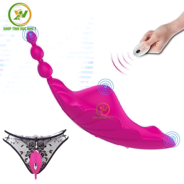 Chip rung cánh bướm nhỏ gọn kích thích âm đạo kèm điều khiển