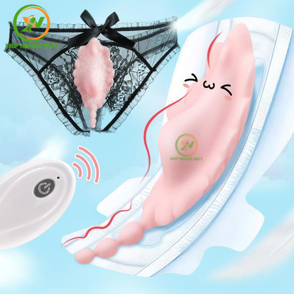 Chip rung cánh bướm nhỏ gọn kích thích âm đạo kèm điều khiển