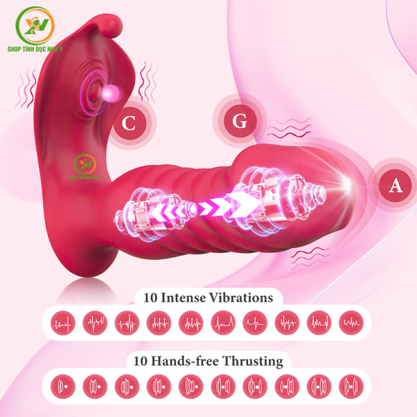 Chip rung đầu dương vật kích thích điểm G kèm đầu massage