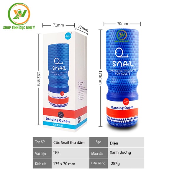 Cốc thủ dâm Snail cho nam 20 chế độ rung giá rẻ cực phê