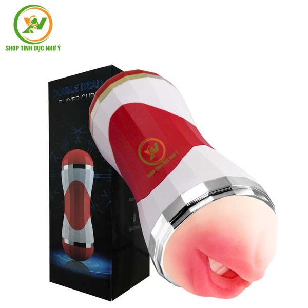 Cốc thủ dâm 2 đầu âm đạo và miệng cầm tay không chức năng