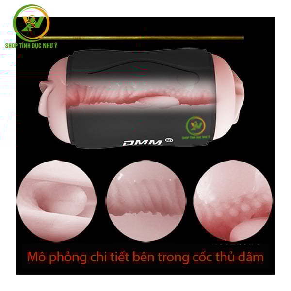 Cốc thủ dâm DMM cho nam 2 đầu có rung cực sướng