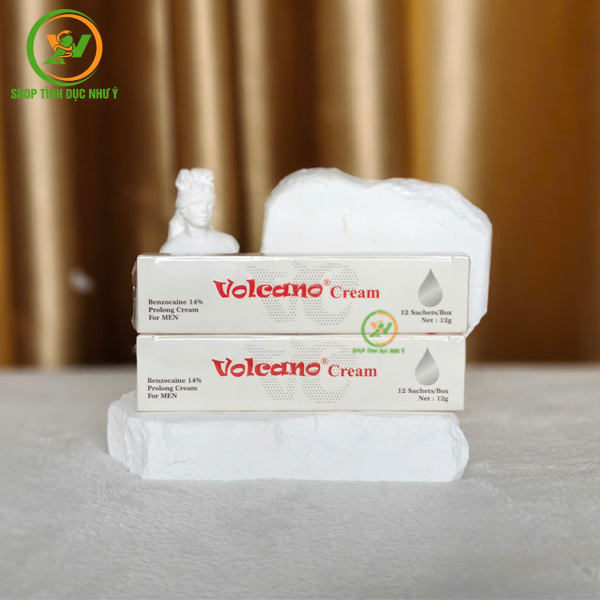 Combo 10 gói kem Volcano Cream chống xuất tinh sớm dùng 1 lần