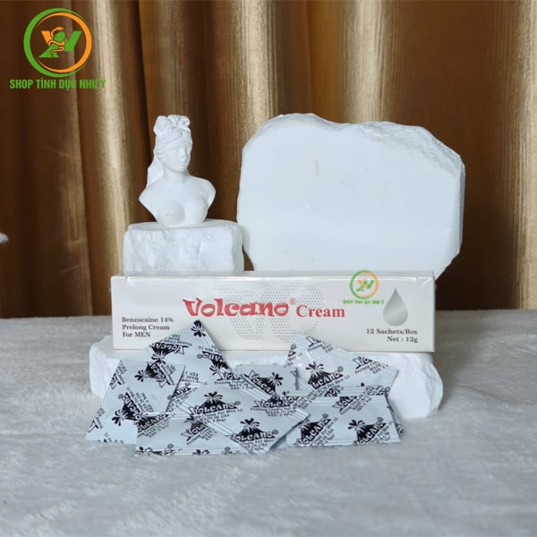 Combo 10 gói kem Volcano Cream chống xuất tinh sớm dùng 1 lần