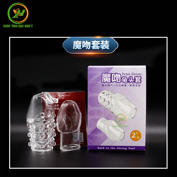 Combo 2 bao cao su đôn dên đeo đầu khấc hở đầu loại bi và trơn