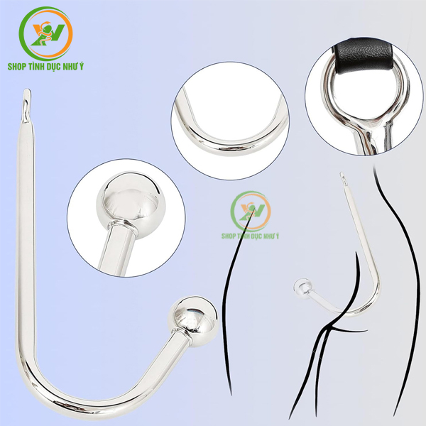 Đồ chơi bạo dâm BDSM còng cổ còng tay kèm móc câu chơi lỗ hậu