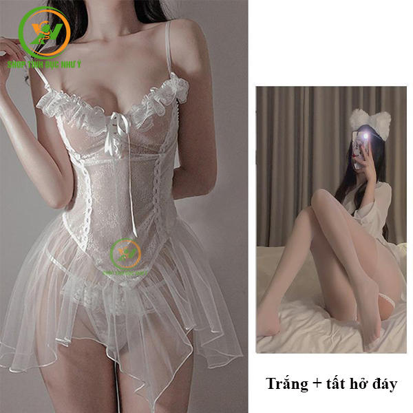 Đồ ngủ ren sexy xuyên thấu quyến rũ hack dáng siêu đỉnh