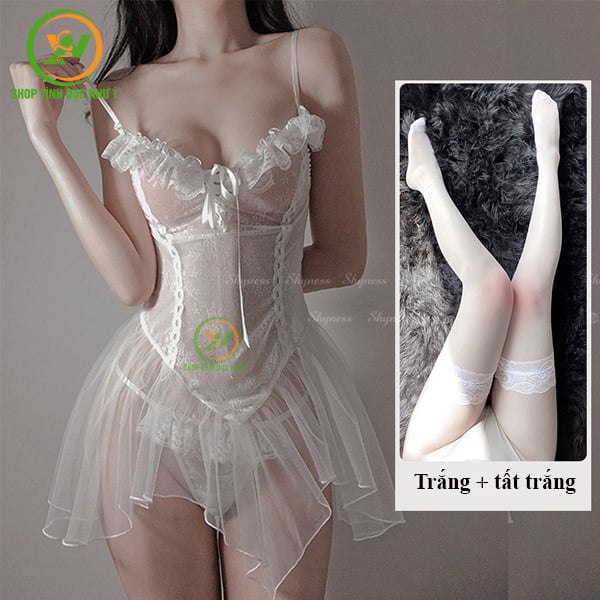 Đồ ngủ ren sexy xuyên thấu quyến rũ hack dáng siêu đỉnh