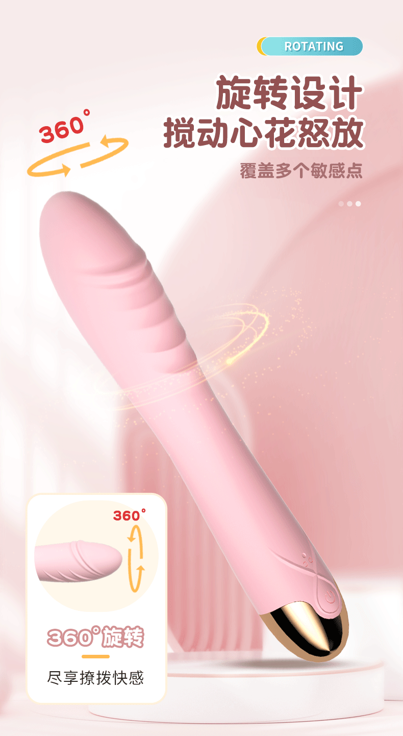 Dương vật giả cầm tay rung đa tần số chính hãng Lilo xoay 360 độ