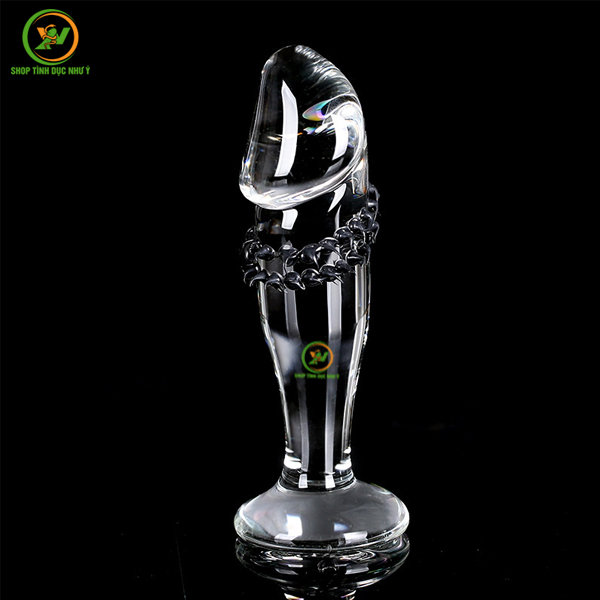 Dương Vật Giả Crystal Thủy Tinh Trong Suốt Gai Mềm Size nhỏ