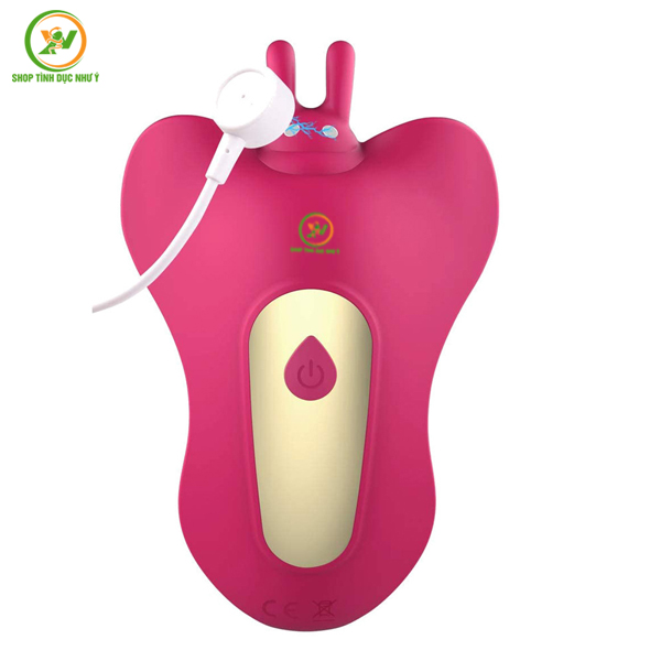Dương vật giả kèm đầu hút rung 10 tần số đế hình bướm