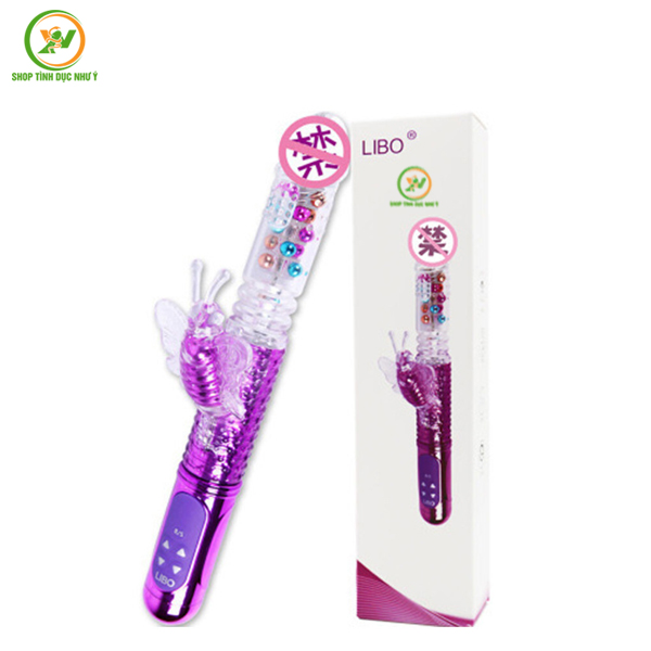Dương vật giả Libo xoay bi rung thụt đầu rung hình bướm