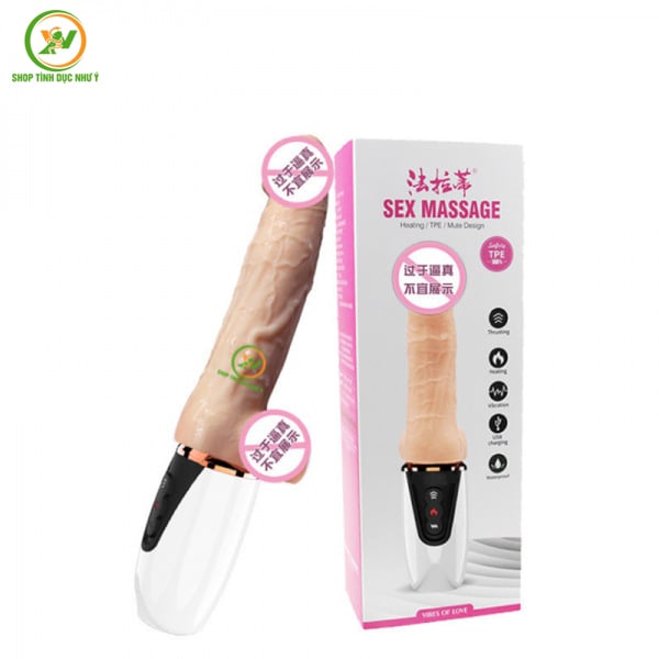 Dương vậy giả 7 tần số rung kèm sưởi ấm thông minh cao cấp