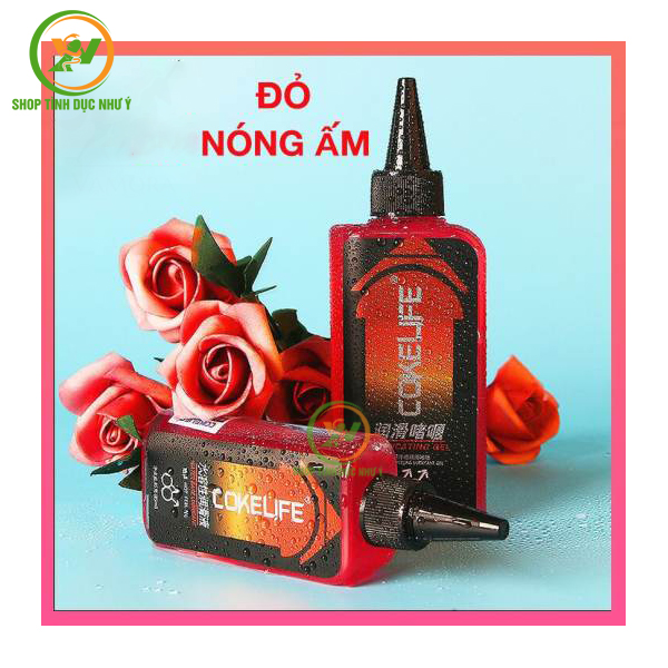 Gel bôi trơn Cokelife cảm giác nóng ấm màu đỏ 85ml
