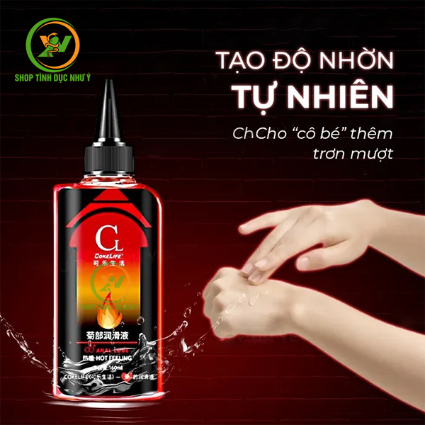 Gel bôi trơn Cokelife cảm giác nóng ấm màu đỏ 85ml