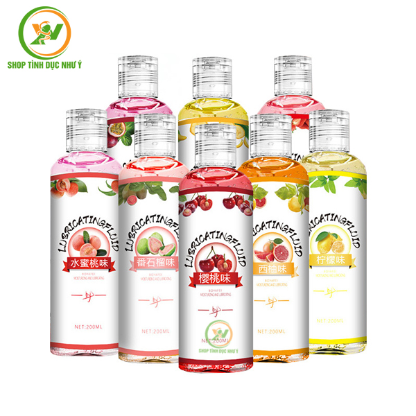 Gel bôi trơn giữ độ ẩm Lubricatingfluid chai 200ml nhiều mùi hương