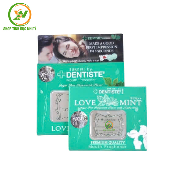 Kẹo bạc hà ngậm quan hệ miệng tăng khoái cảm Dentiste Mastic Mint