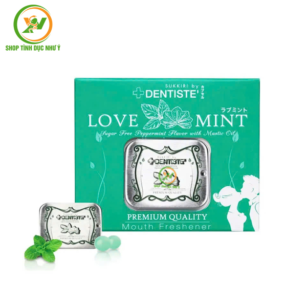 Kẹo bạc hà ngậm quan hệ miệng tăng khoái cảm Dentiste Mastic Mint