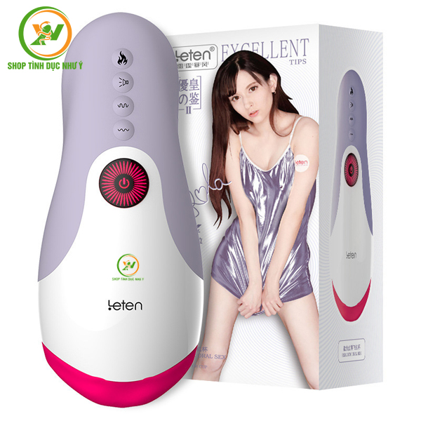 Máy bú cu có lưỡi Leten chức năng rung rên tỏa nhiệt cai cấp