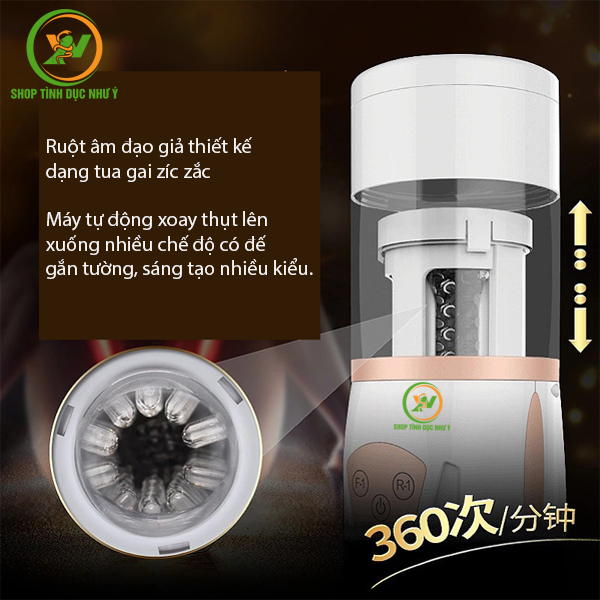 Máy bú cu Stroker tự động đa chức năng xoay thụt cao cấp