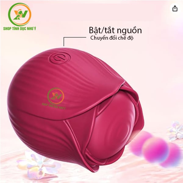 Máy rung hoa hồng rung massage 10 chế độ kích thích cực mạnh