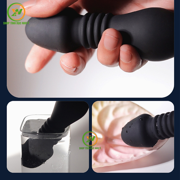 Máy rung thụt massage âm đạo, hậu môn điều khiển từ xa